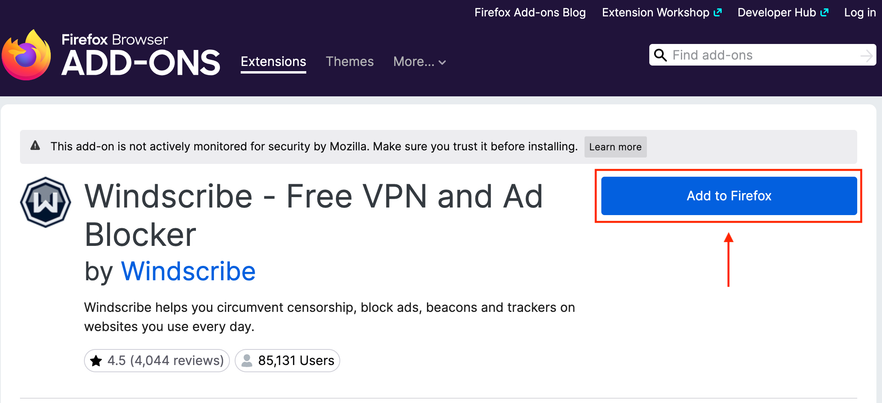 Add To Firefox Button