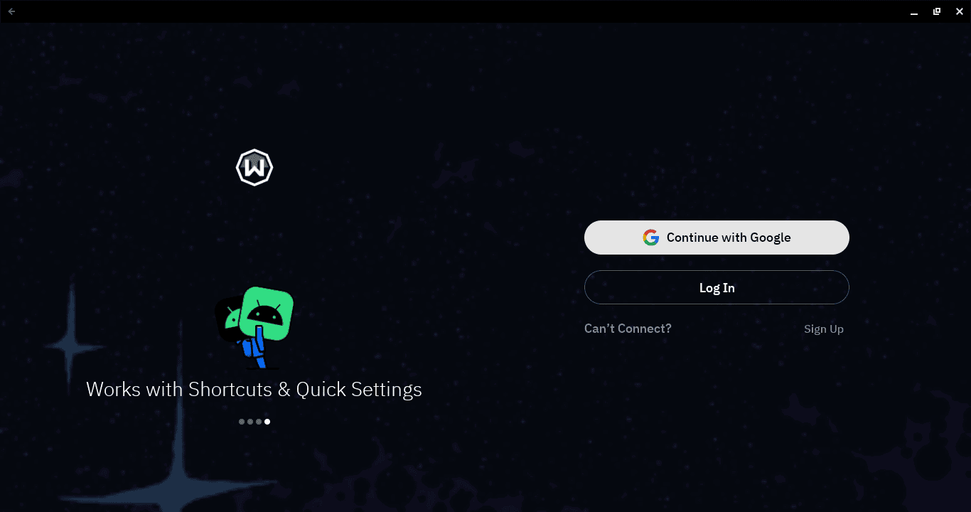 Windscribe sign-in screen on a Chromebook