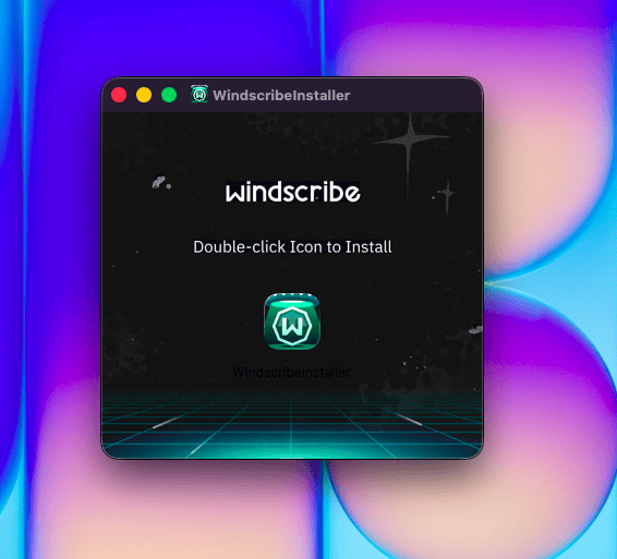 WindscribeInstaller window on macOS